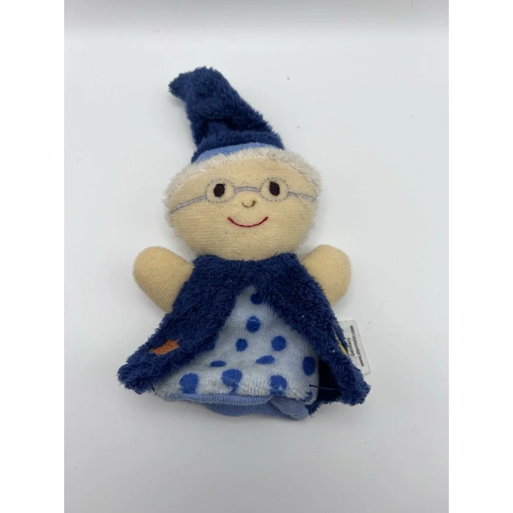 Sterntaler Wizard Finger Puppet Blue Moon & Stars Plush Storytelling Toy Germany