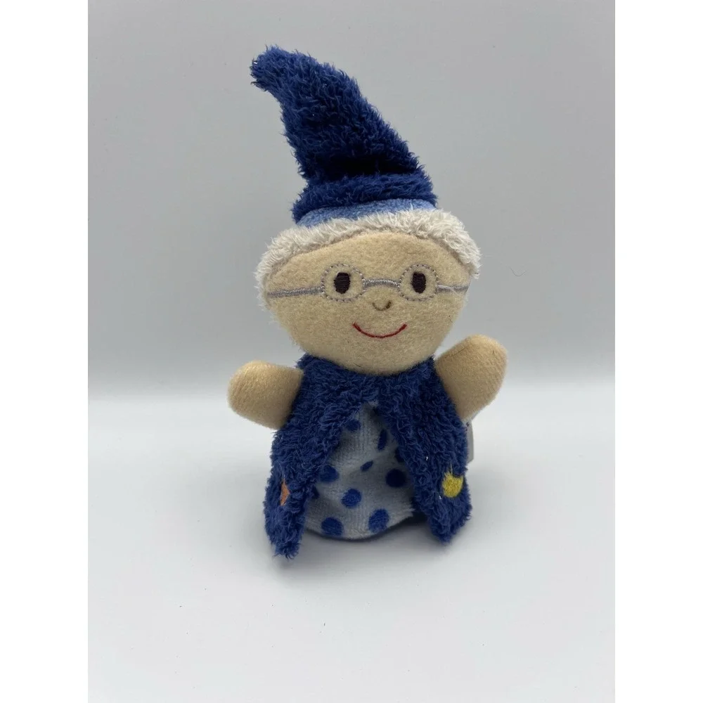 Sterntaler Wizard Finger Puppet Blue Moon & Stars Plush Storytelling Toy Germany