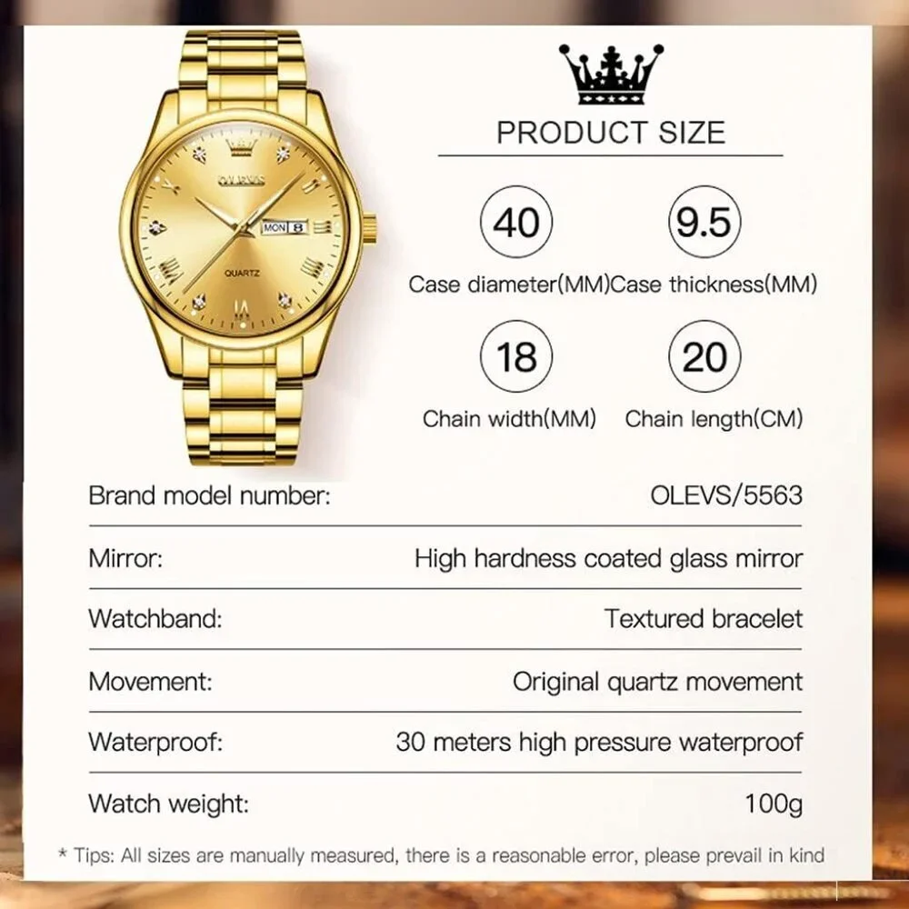 Olevs mens gold
