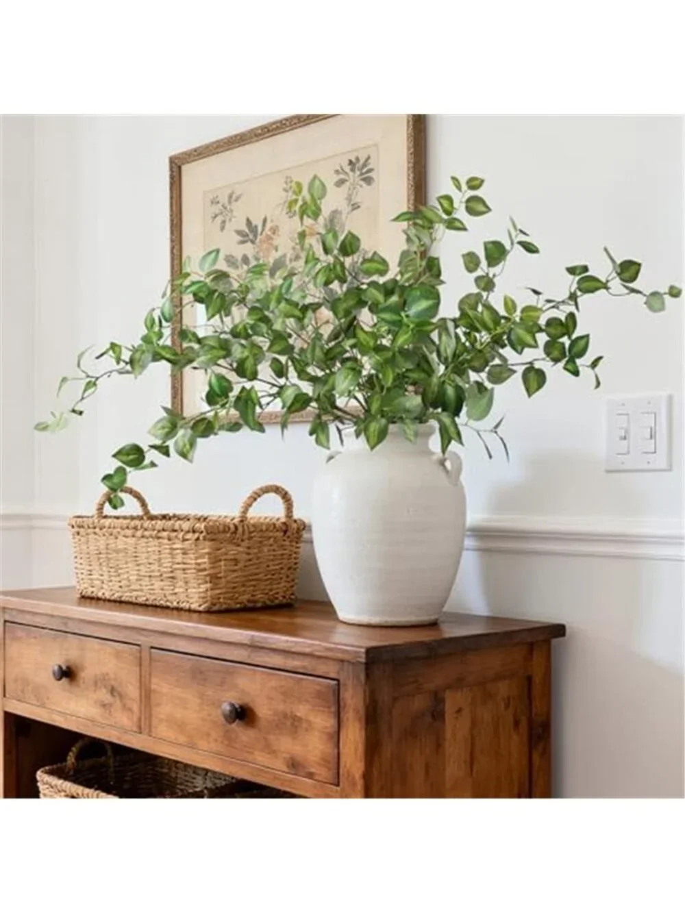 Artificial Eucalyptus Stems Faux Silk Greenery Branches Wedding Home Decor