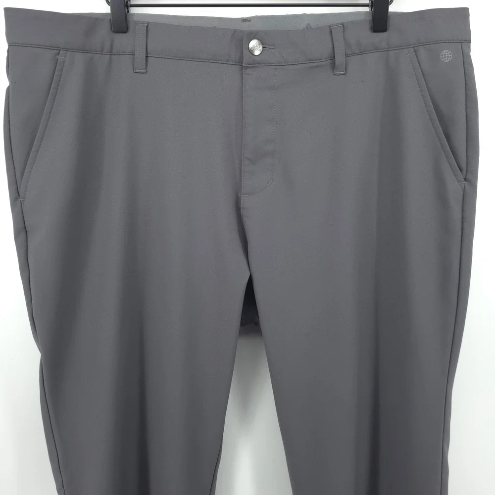 Adidas Mens Golf Pants 38x32 Grey Performance Ultimate Trousers