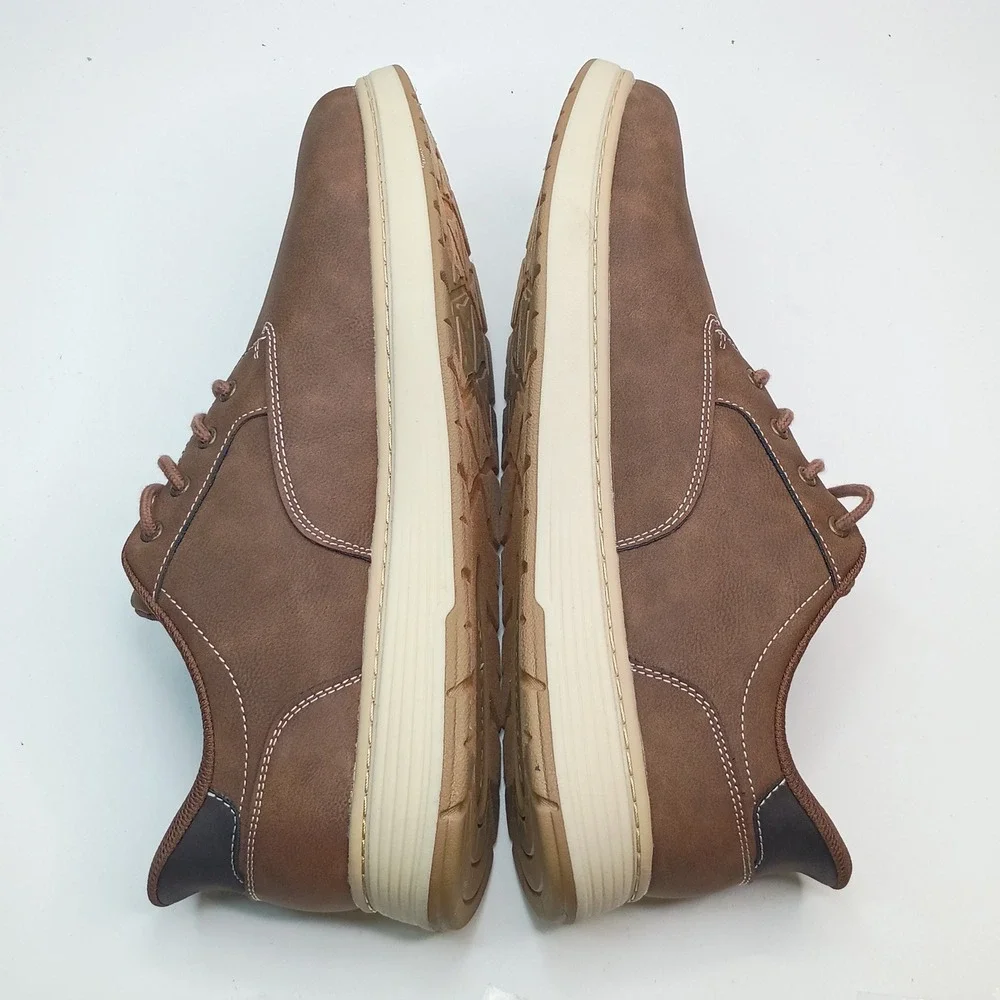 Skechers Swift Fit Hands Free Slip-ins Men Size 12 Brown Synthetic Leather