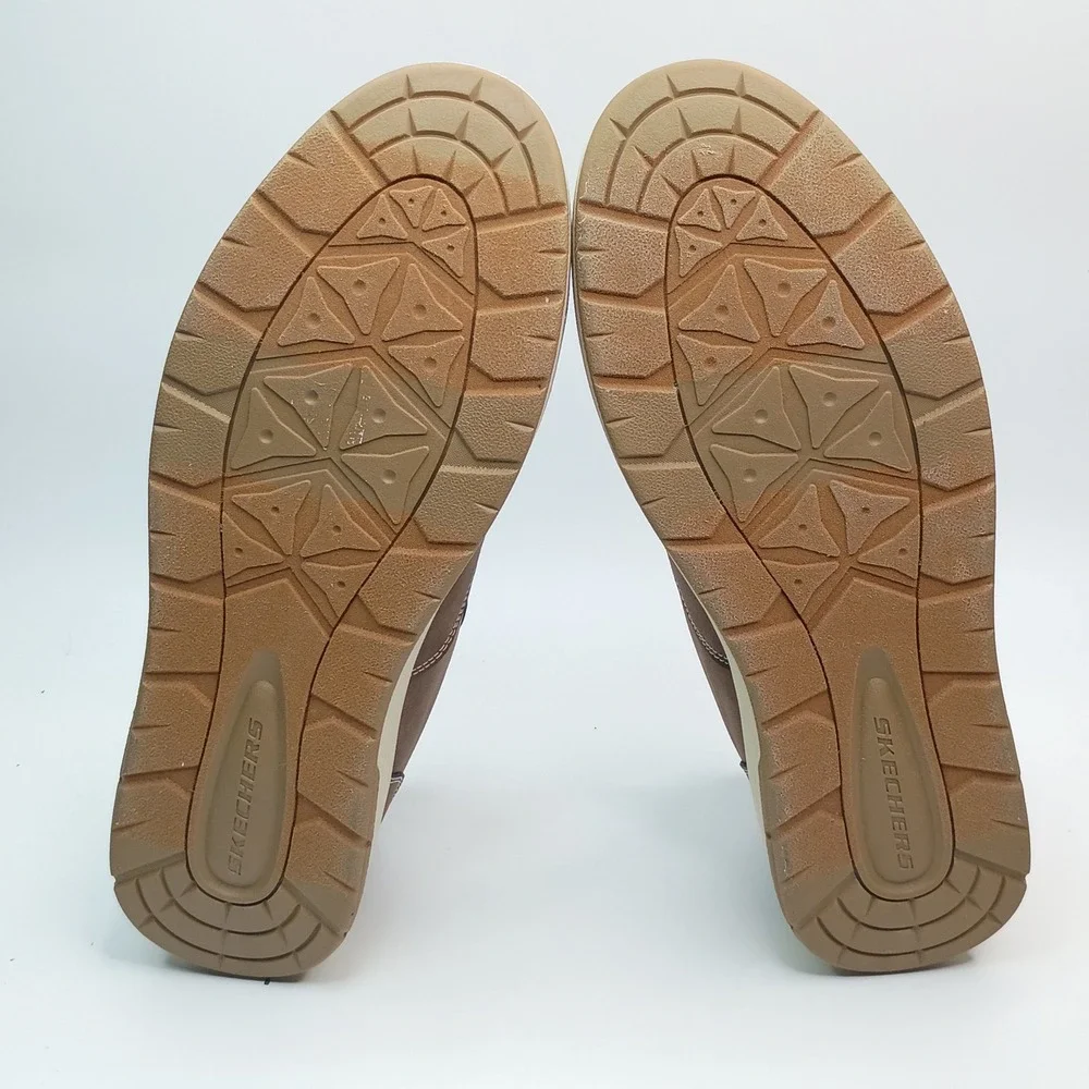 Skechers Swift Fit Hands Free Slip-ins Men Size 12 Brown Synthetic Leather