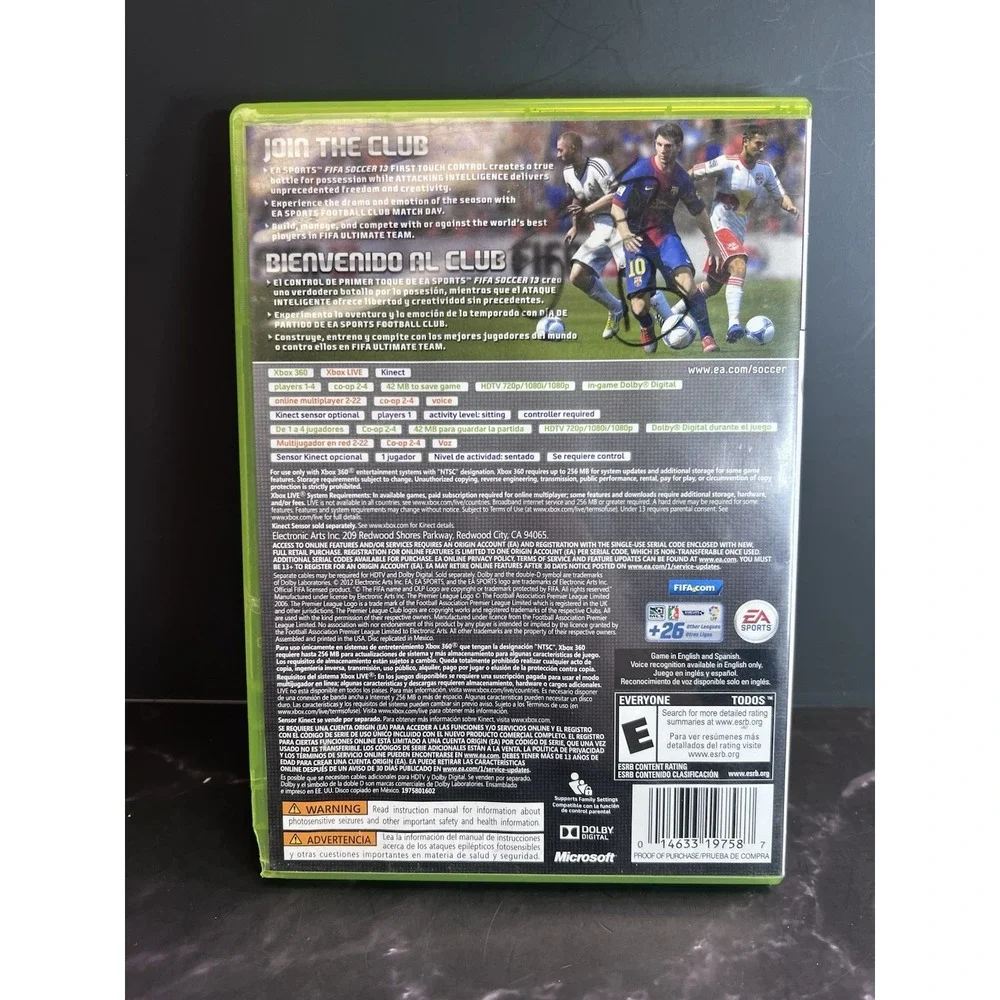 FIFA Soccer 13 (Xbox 360) With Manual