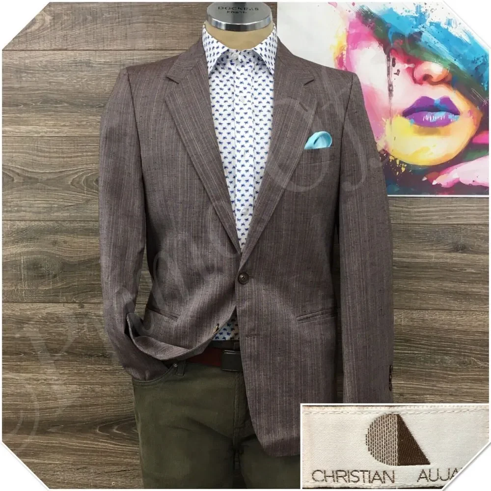 VINTAGE Mens Blazer Sport Coat Two Button‎ Casual Jacket Size 40R Wool Suit