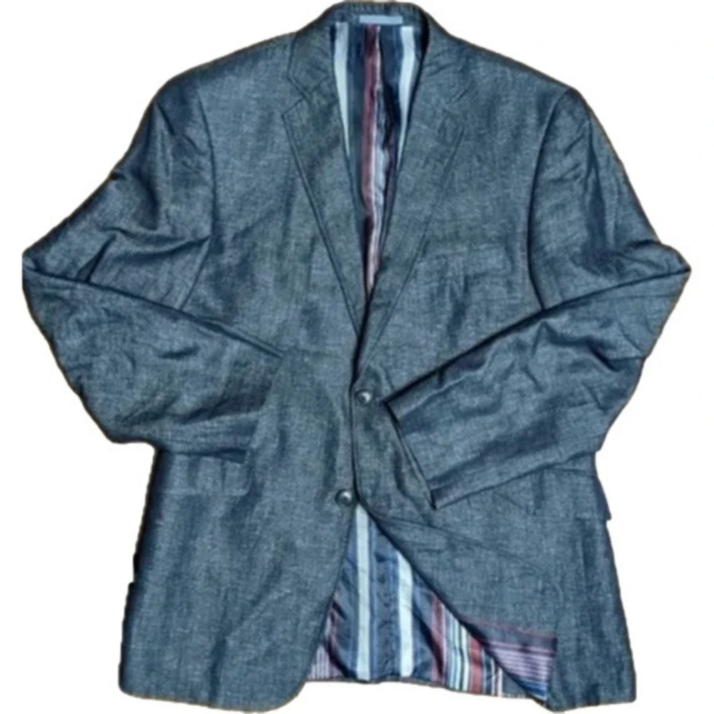 MADISON Modern Fit Suit Jacket Black Size 44L For Men NWT