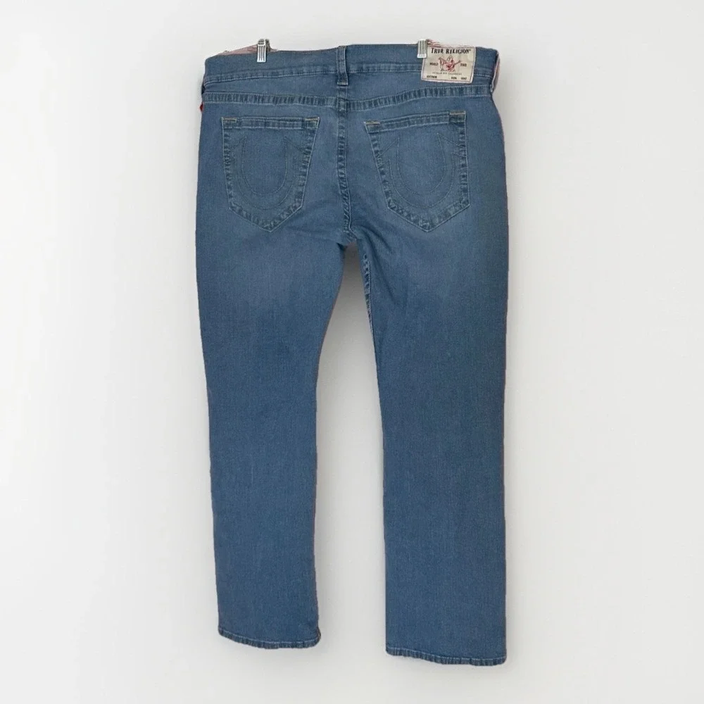 NWOT True Religion Ricky Relaxed Straight Jeans Men 40 Light Y2K Denim 42x30