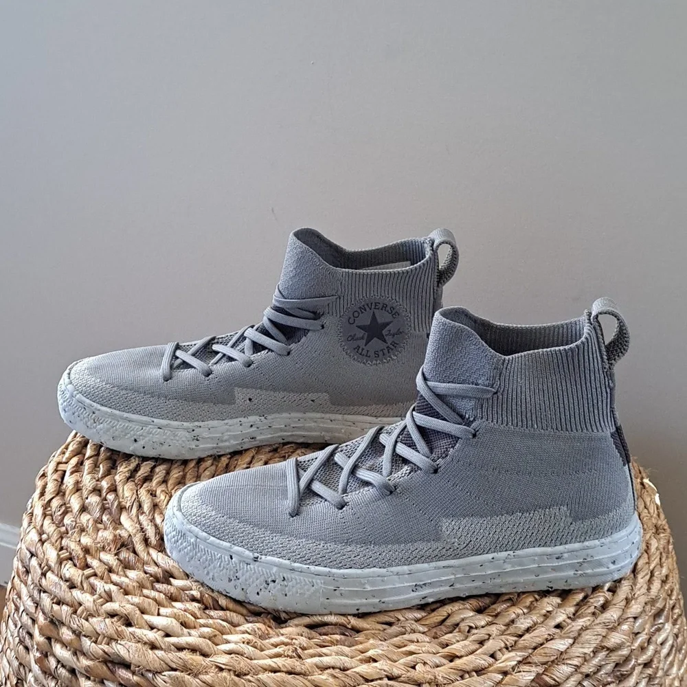Converse Boys Renew Chuck Taylor All Star Grey Crater Knit High Top Sneakers S-6
