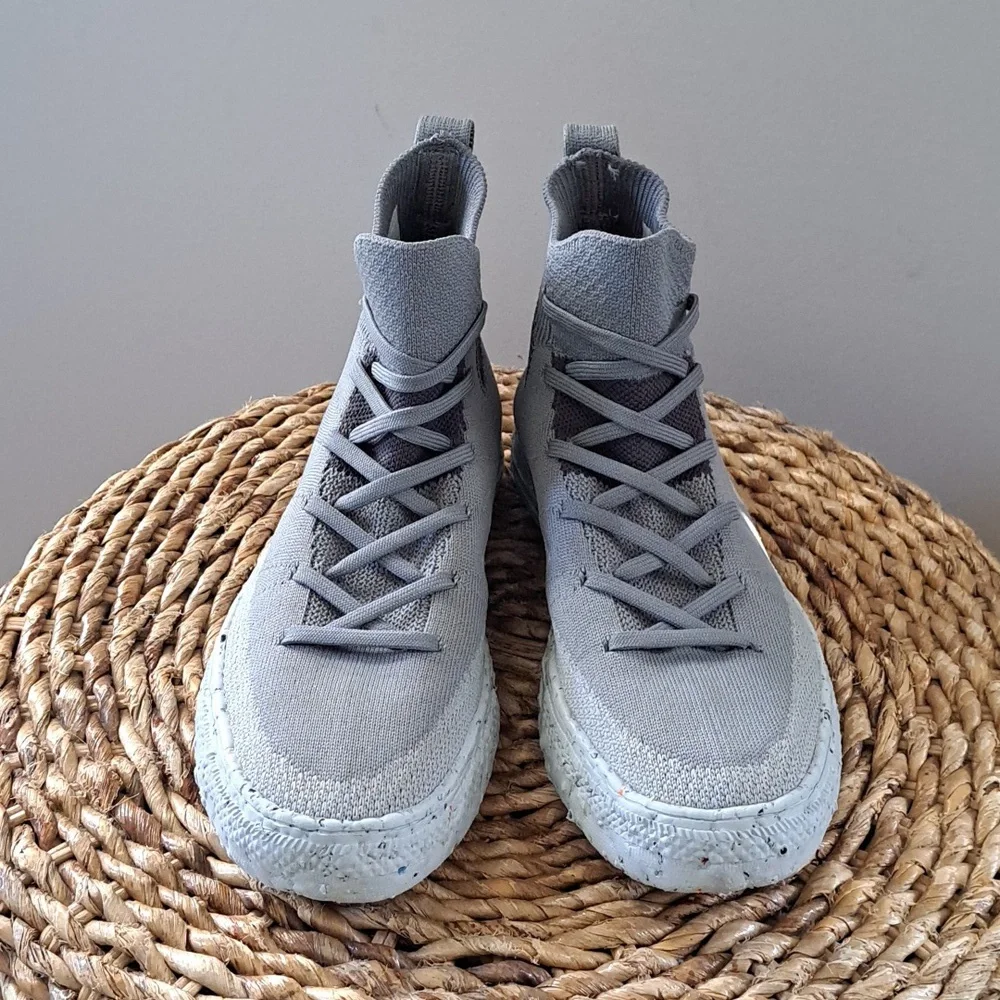 Converse Boys Renew Chuck Taylor All Star Grey Crater Knit High Top Sneakers S-6