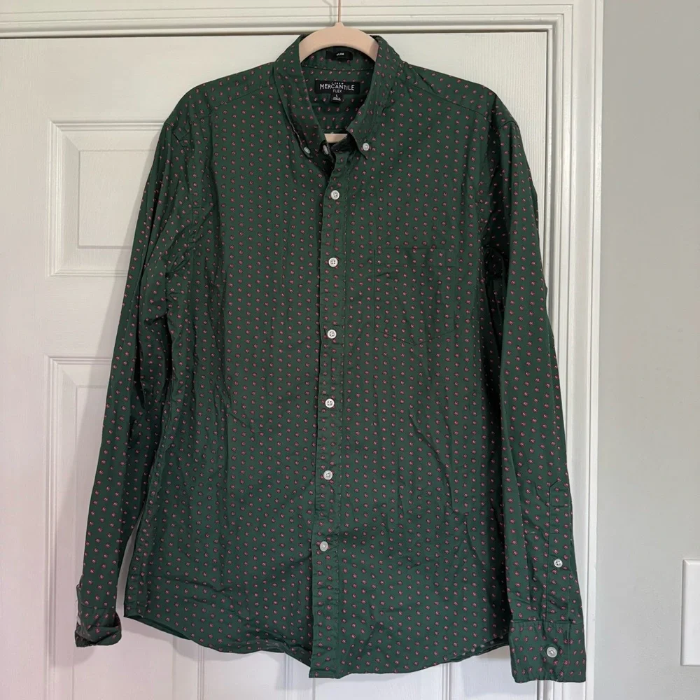 J. Crew Mercantile Slim Fit Men’s Button Up Shirt Large