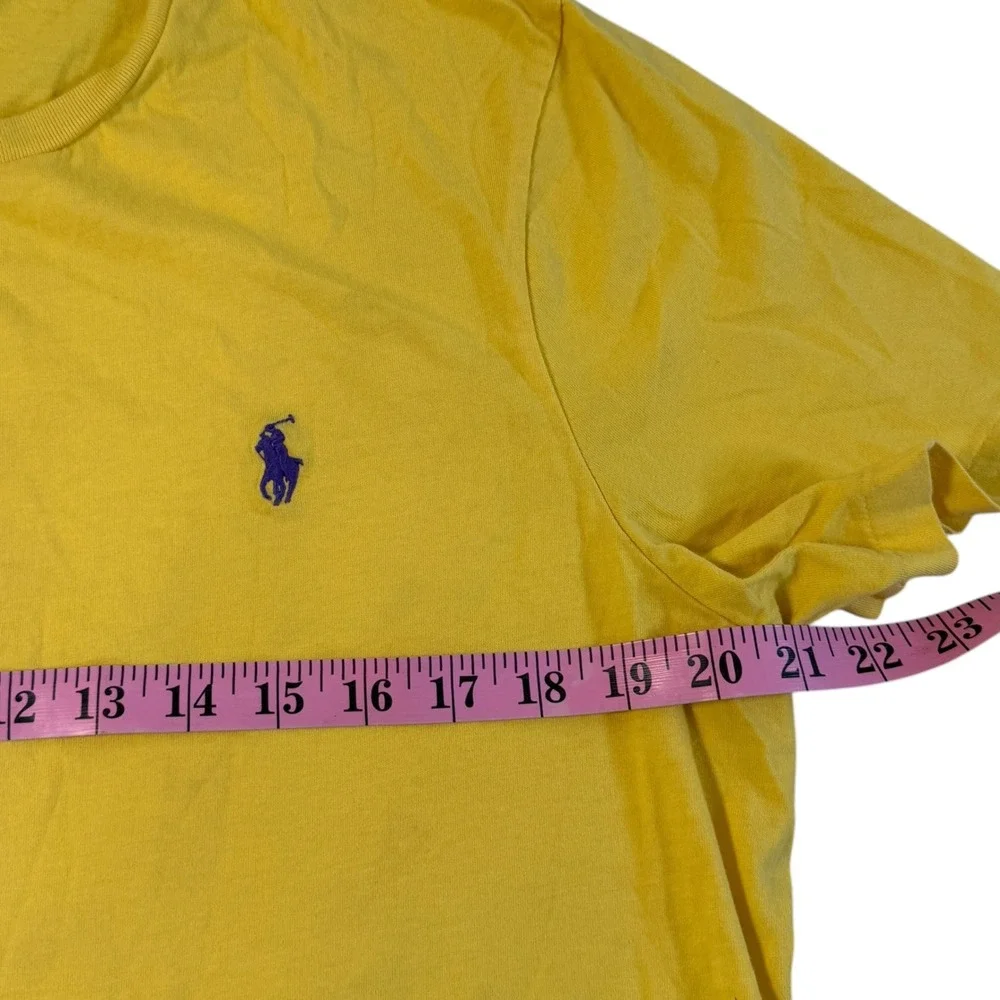 Polo Ralph Lauren Mens Custom Fit Yellow Short Sleeve Crew Neck T-Shirt Size L