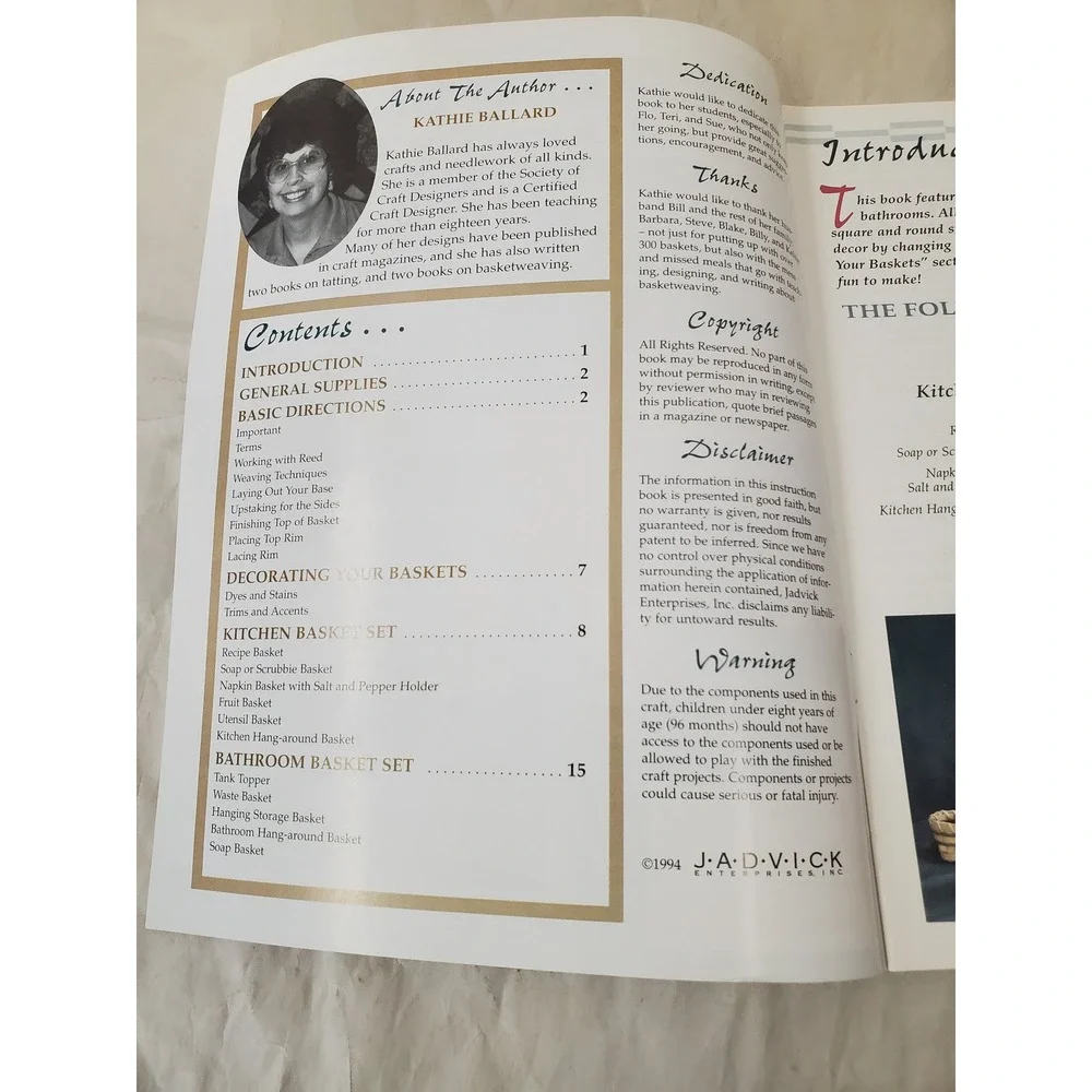 Basket Weaving Room By Room Kitchens & Bathrooms Kathie Ballard 1994 Pattern Bk