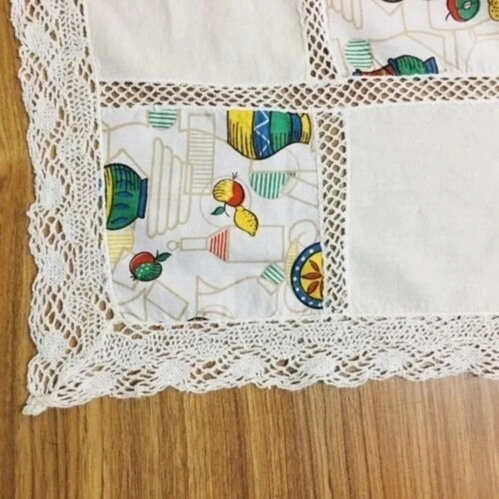 Vintage Retro Printed‎ Tablecloth Cafe Themed Rectangle 44x52