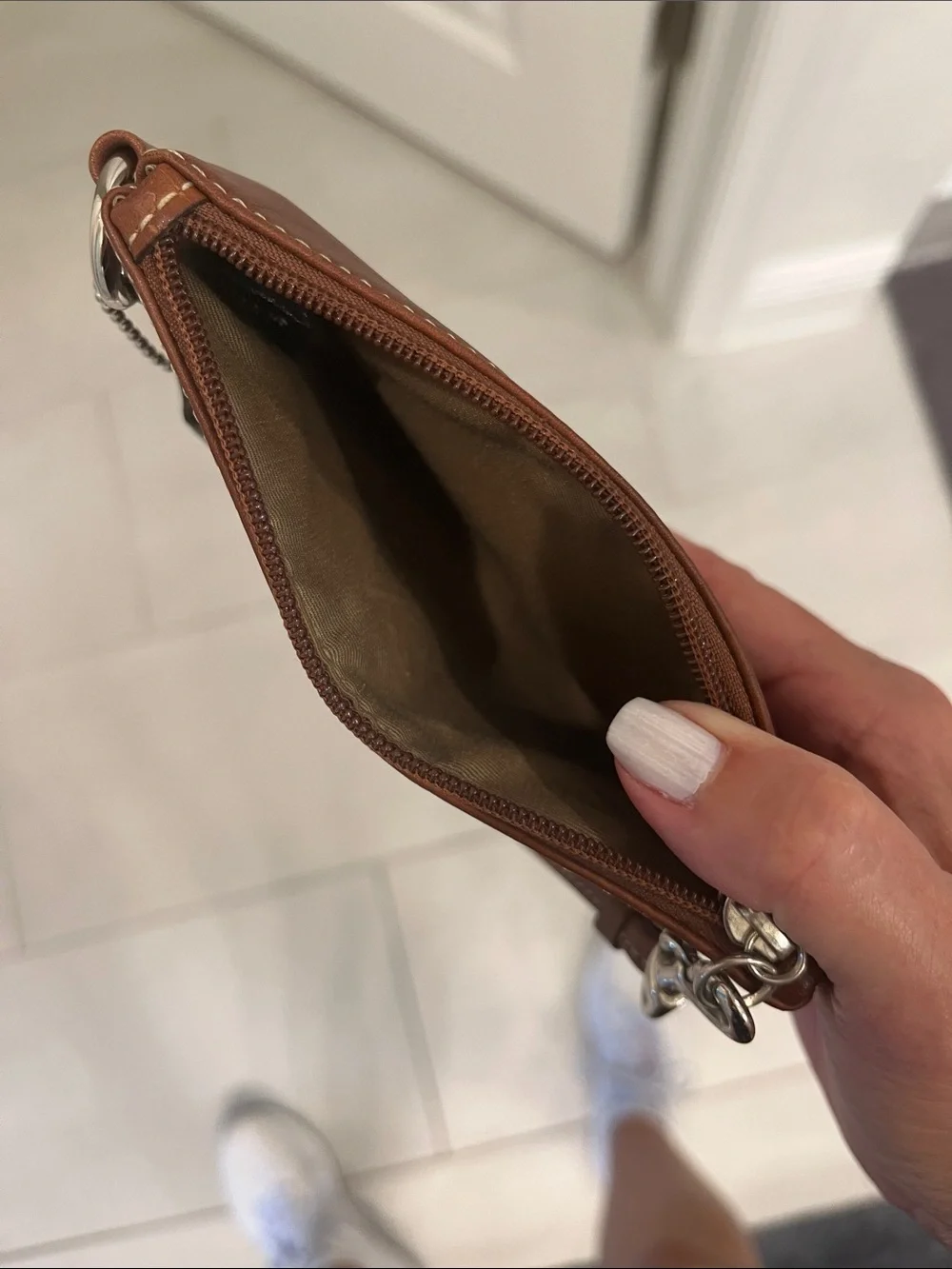 Coach leather wristlet