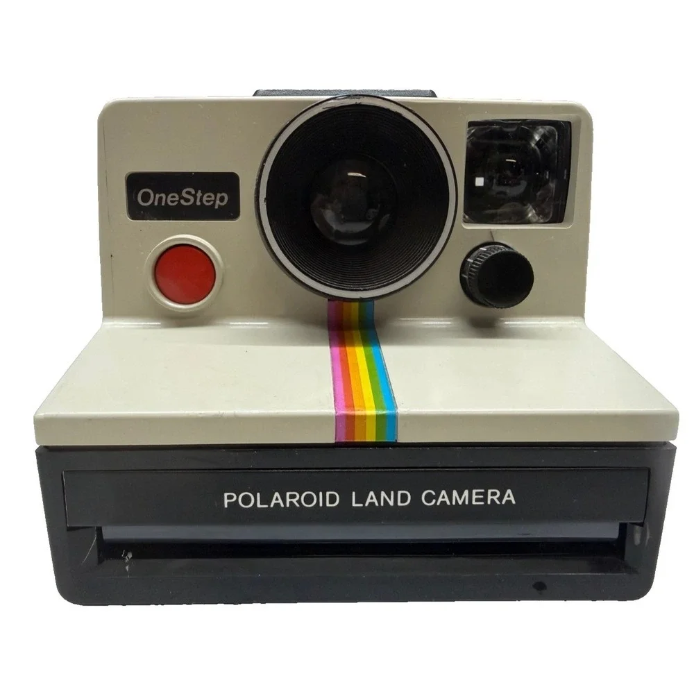 Polaroid SX-70 One Step Rainbow Instant Land Camera in‎ Box + Flash Bar, VINTAGE