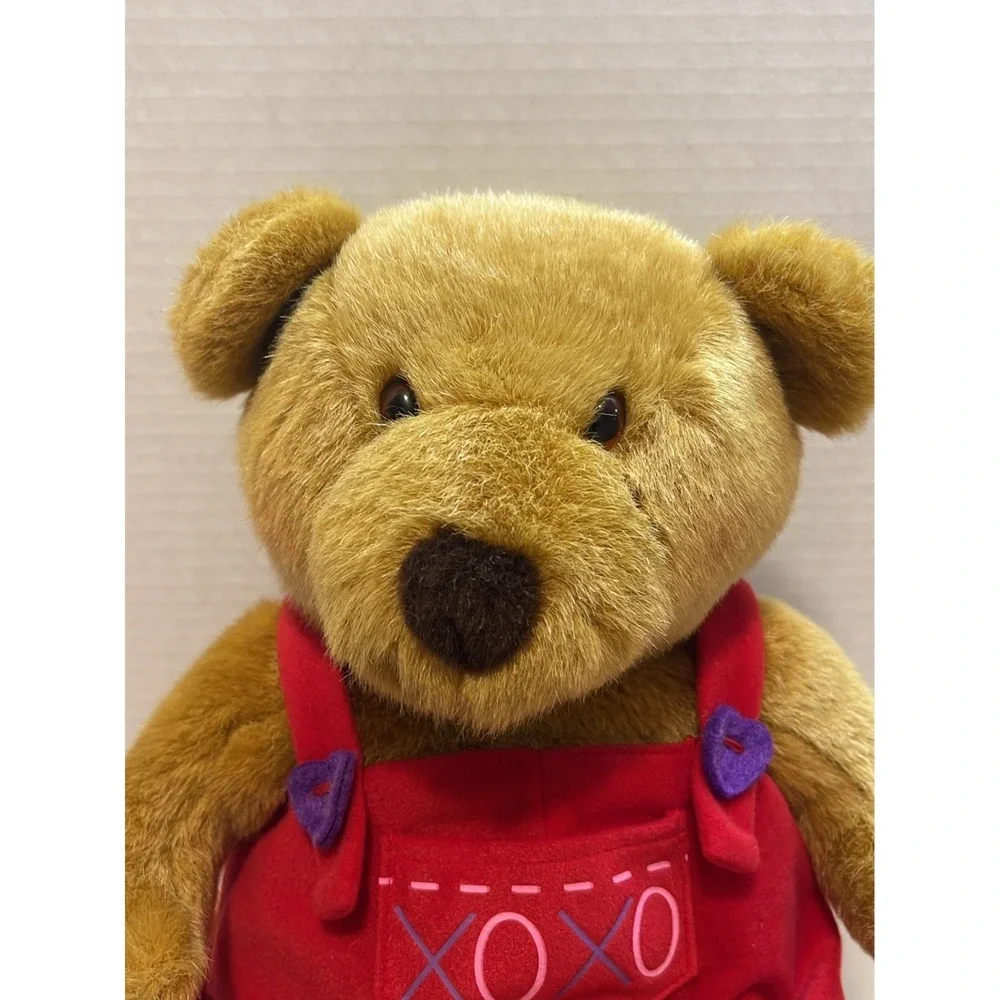 HALLMARK XOXO Overalls the Brown‎ Bear Salopette Light Brown Teddy Plush 13