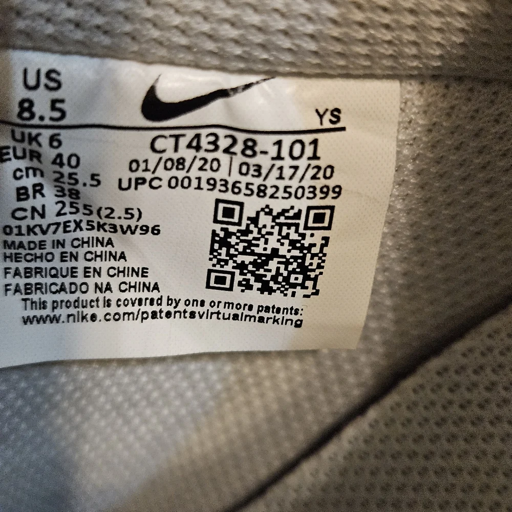 Nike Shoes Youth 8.5 Air Force 1s Sneakers Classic‎ AF1 Pink Swoosh Lace