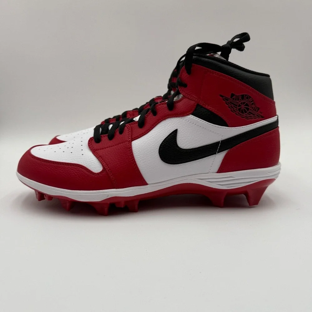 Nike Jordan 1 TD Cleat 2023 Mid Chicago Red White Black FJ6805-106 Men's Size 11
