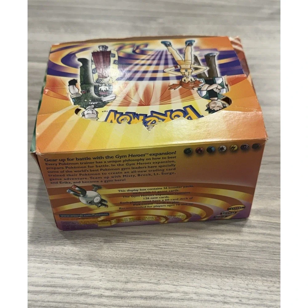 Pokémon Gym Heroes 2000 EMPTY Booster Box Wizards of‎ the Coast Display