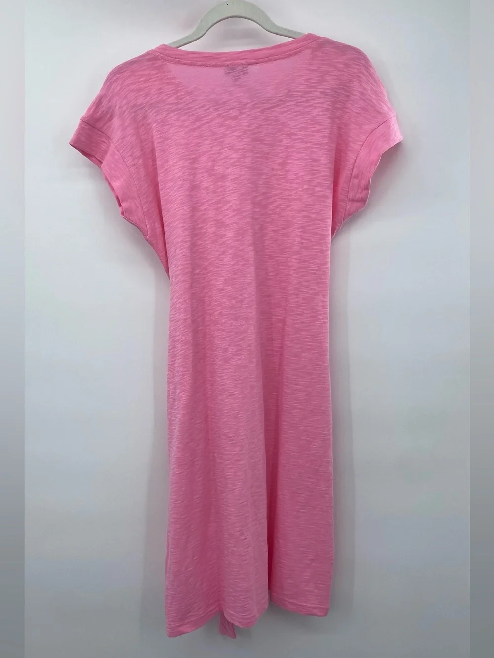 J.Crew Pink T-Shirt with Bow Tie Dress size M