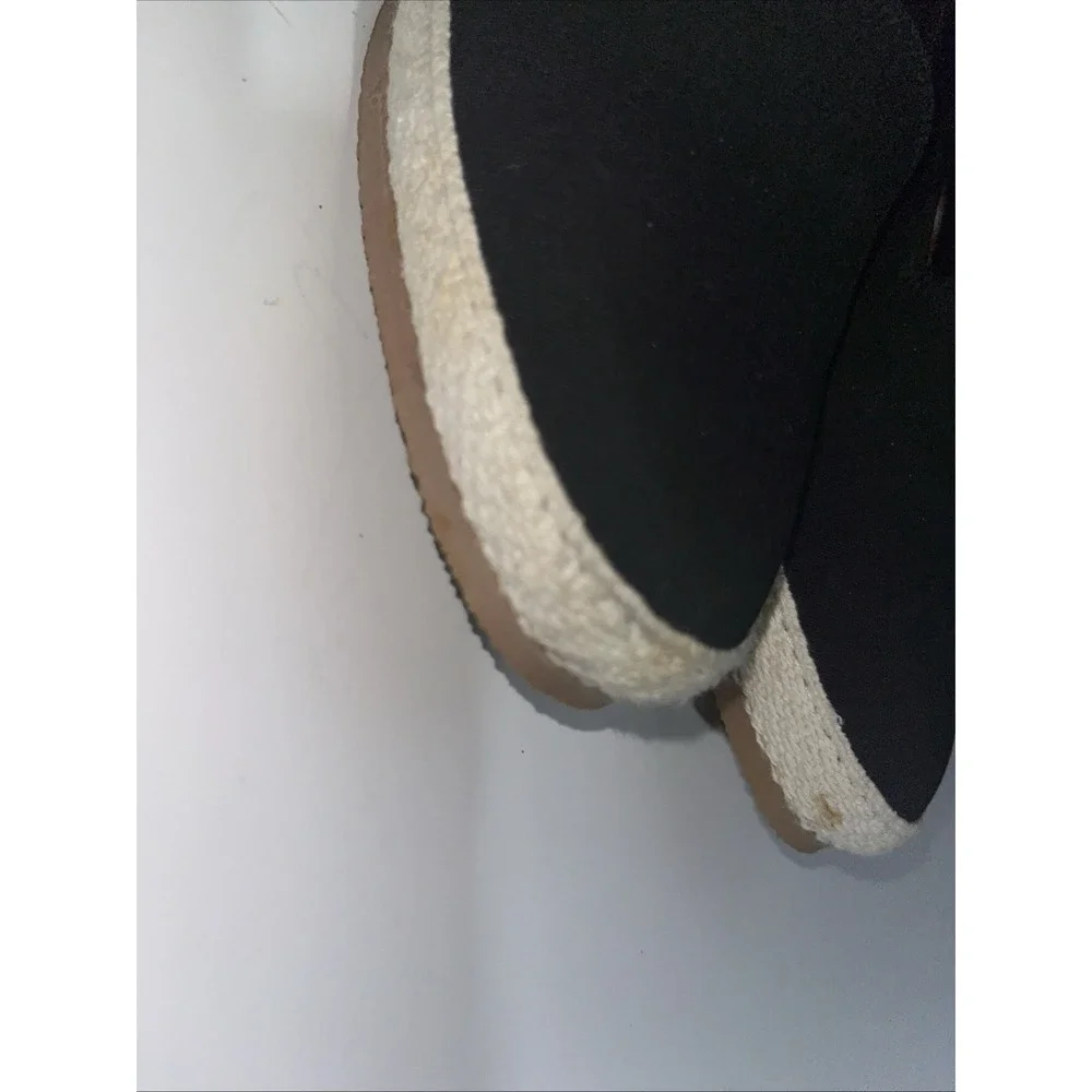 Vintage Outdorables Black W/ White Canvas Wedges Women's Size 7.5 Made In U.S.A.