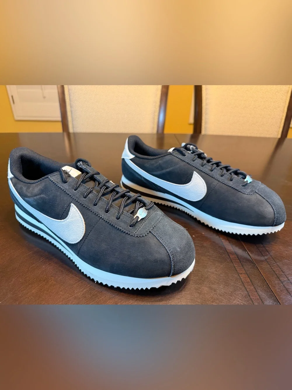 New Nike Cortez Black White Sneaker Shoes Size US 11