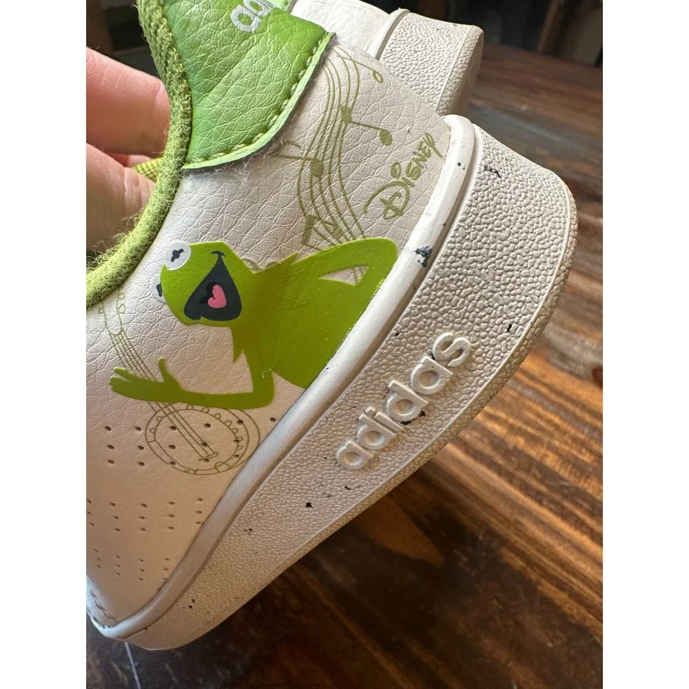 Adidas X Disney Advantage Muppets Trainers Kermit the Frog Sz 9K Toddler Sneaker