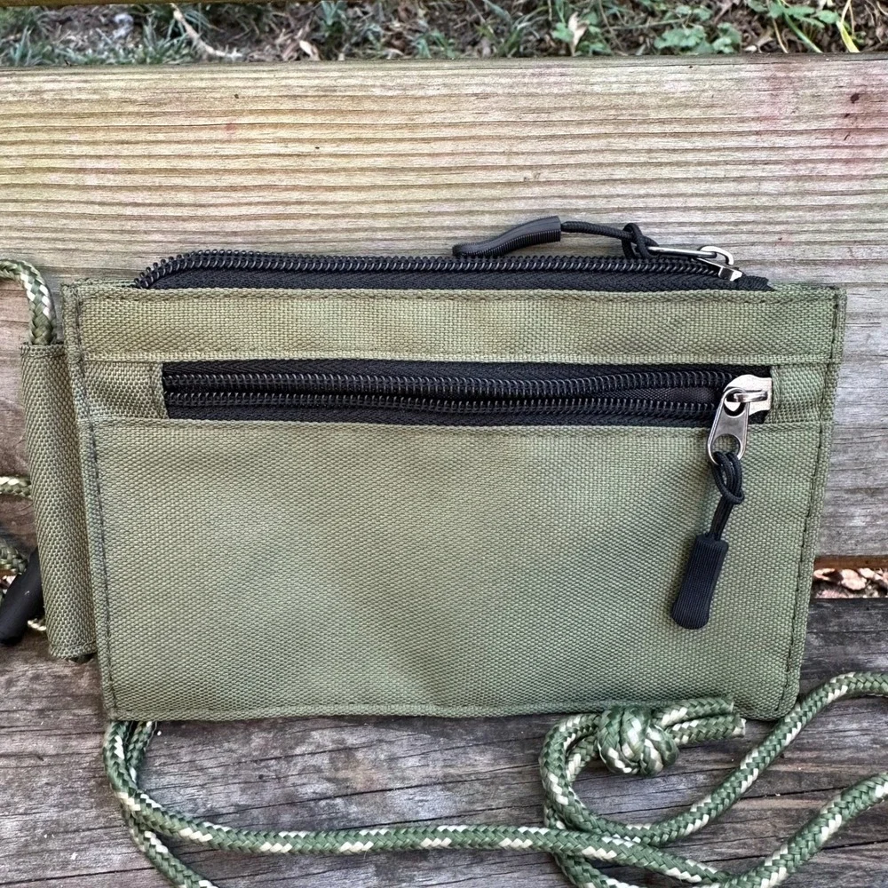 Japan Kennel Club Shiba‎ Inu Olive Green Crossbody Bag Wallet Phone Holder Pouch