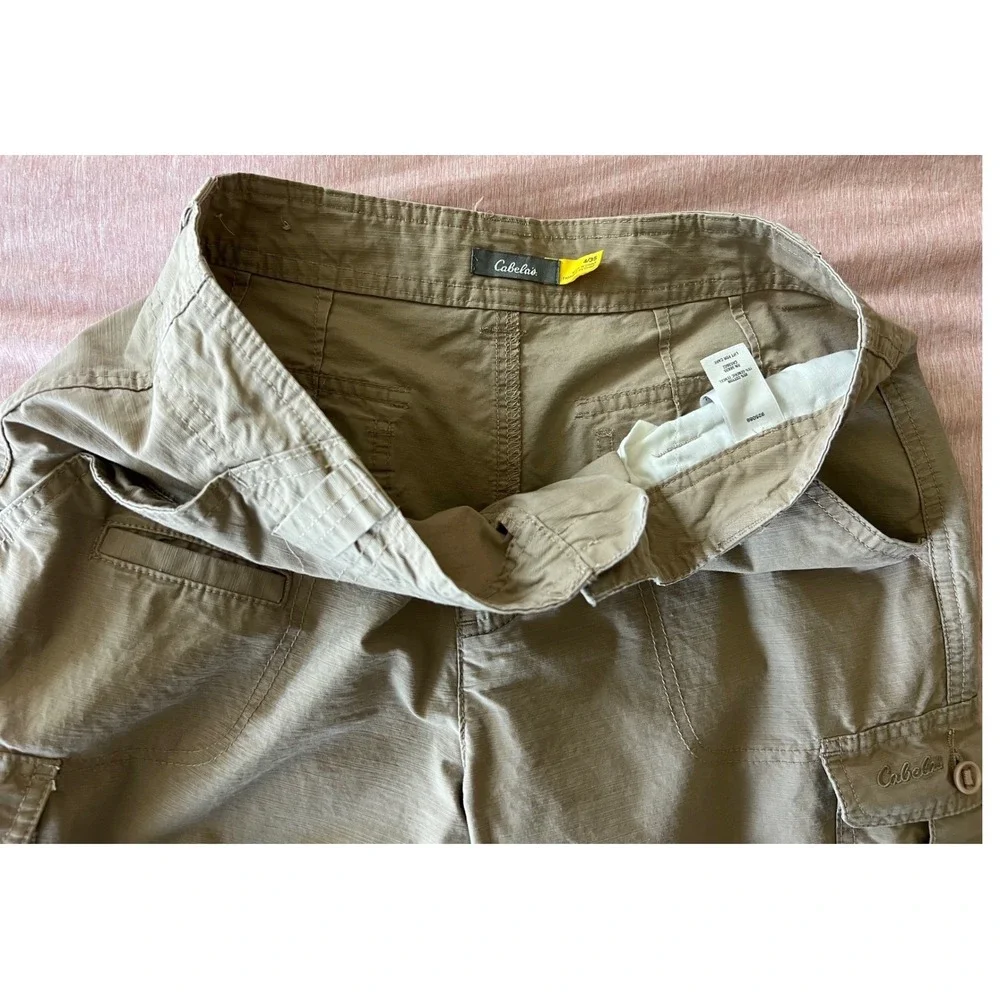 Cabelas Womens Cargo Pants Straight Leg Cotton Tencel Size 4/35