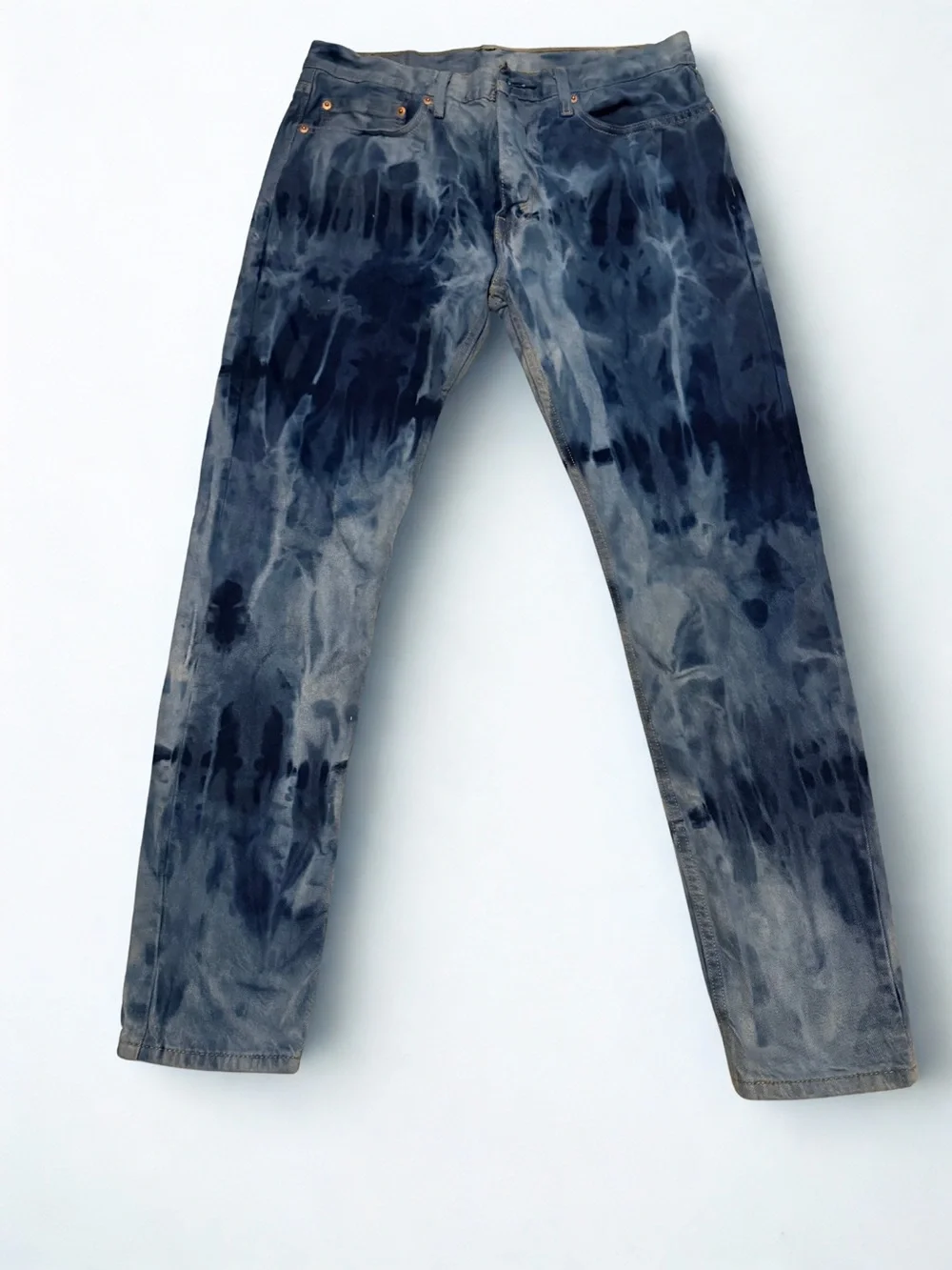 Levi's 512 Men's Blue Tie-Dye Slim Straight Jeans