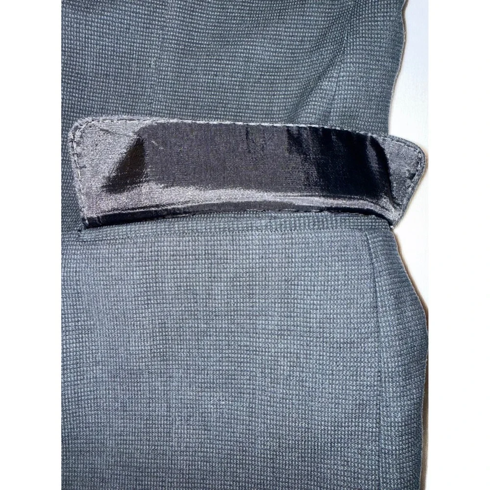 Mens Pino Porto Tailored Fit Micro Check Two-Button Black/Charcoal Grey Size 44