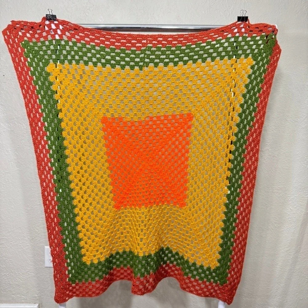 Handmade crochet afghan