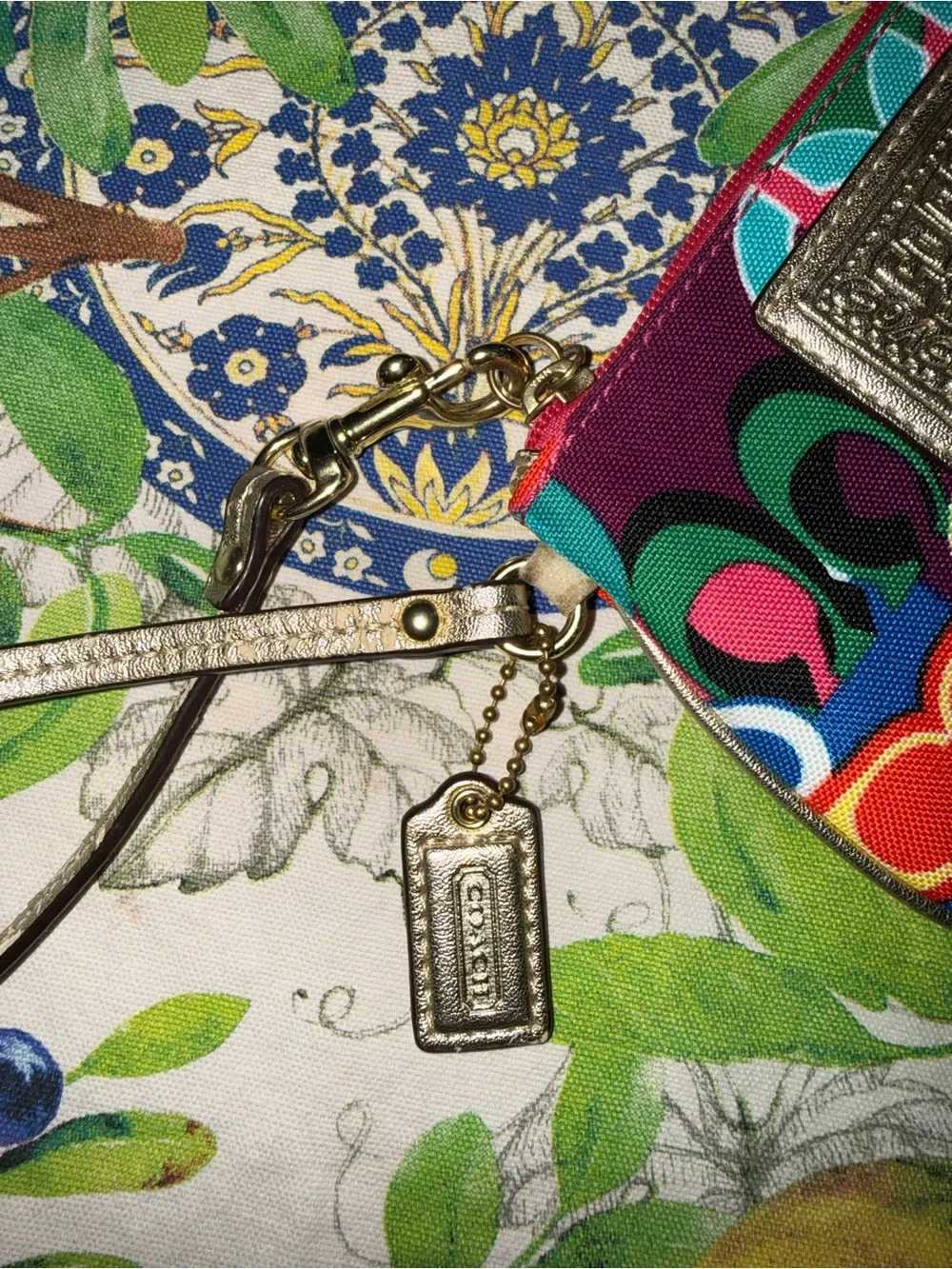 Coach vibrant wristlet