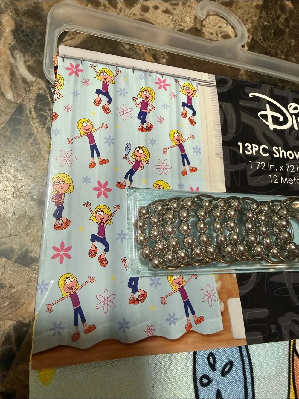 Disney Lizzie McGuire 13PC Shower Curtain Set NWT