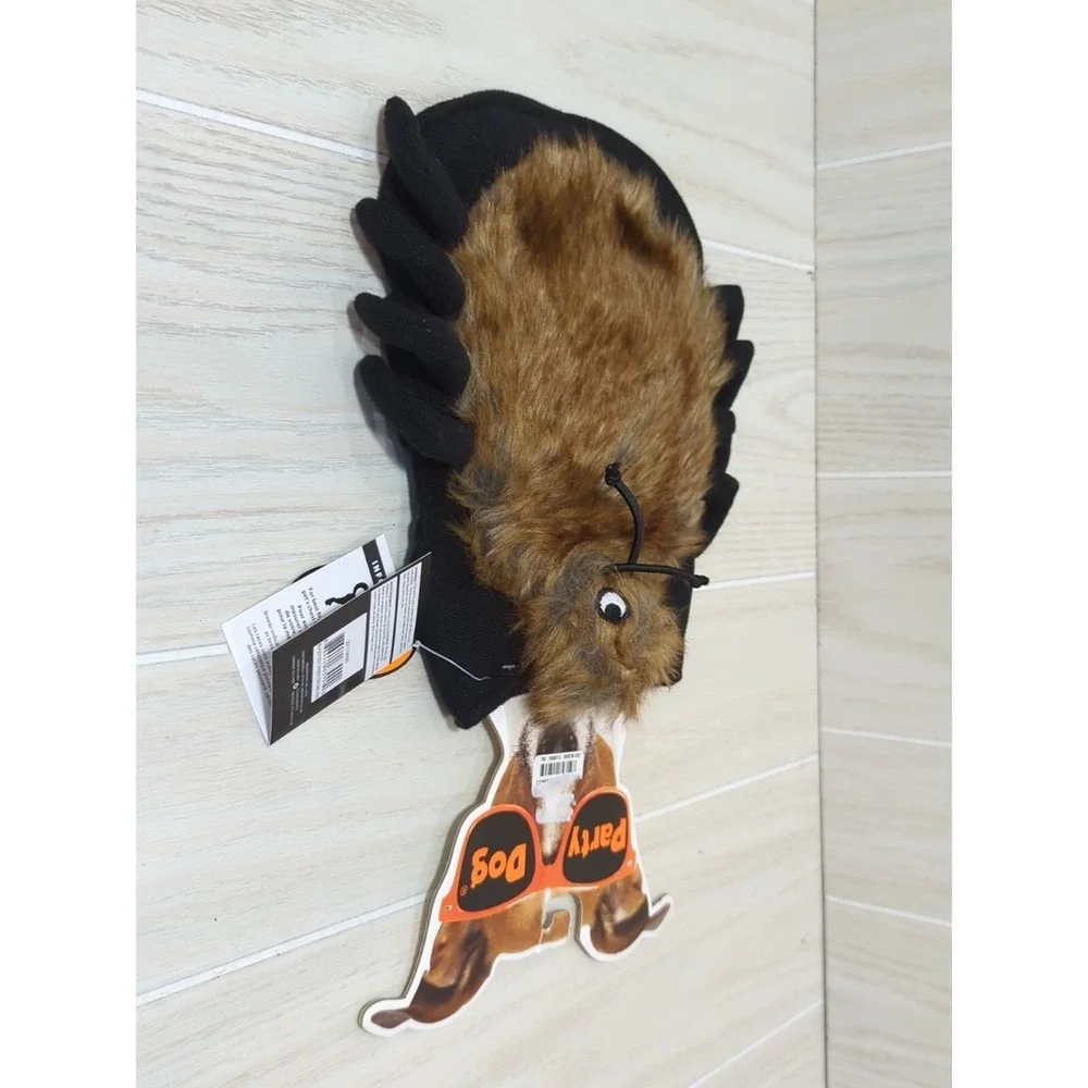 Party Dog XS/S dog or cat costume brown furry‎ spider tarantula xs small