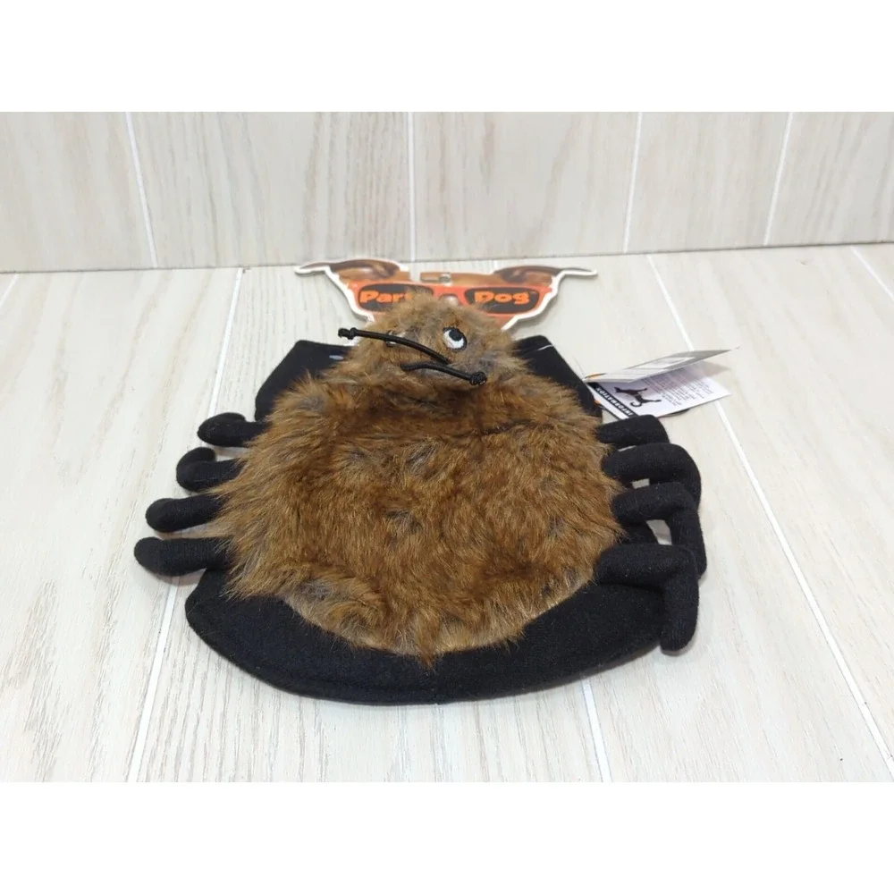 Party Dog XS/S dog or cat costume brown furry‎ spider tarantula xs small
