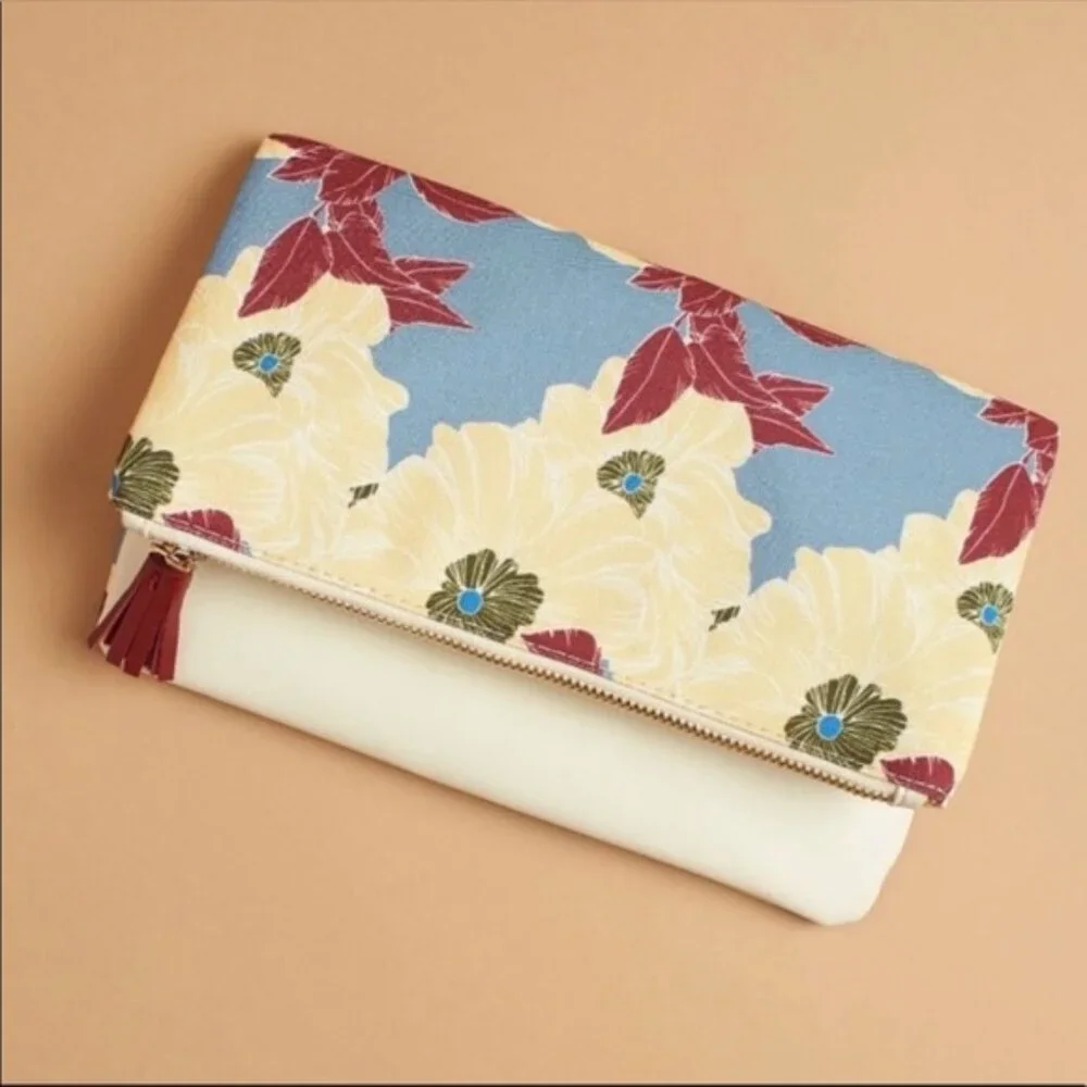 Rachel‎ Pally Reversible Floral Ivory Clutch