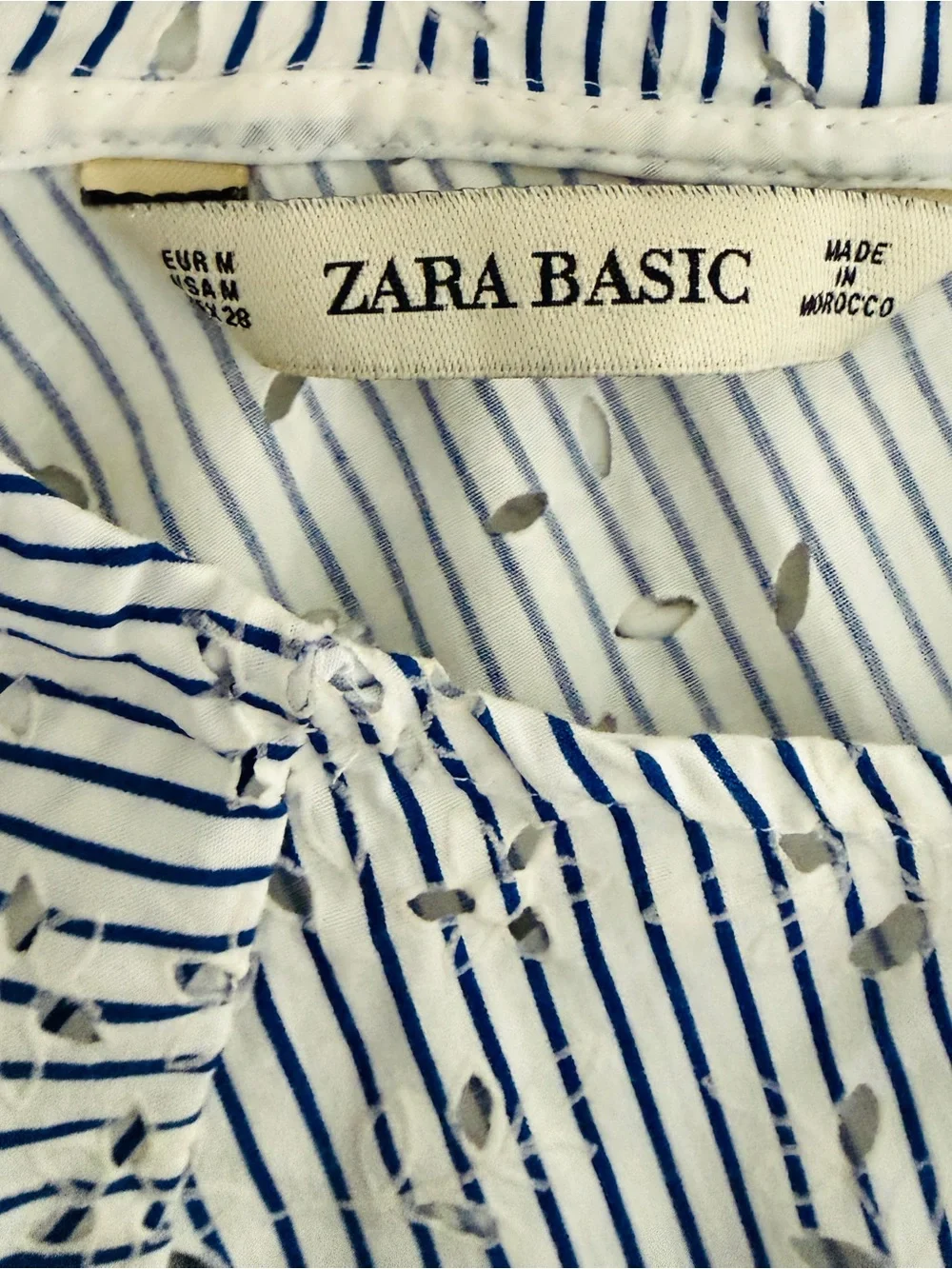 Zara eyelet blouse