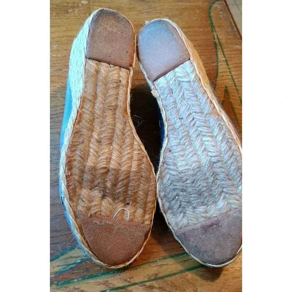 Lauren Ralph Lauren Cecilia Espadrille Wedge Sandals Size 8 Periwinkle