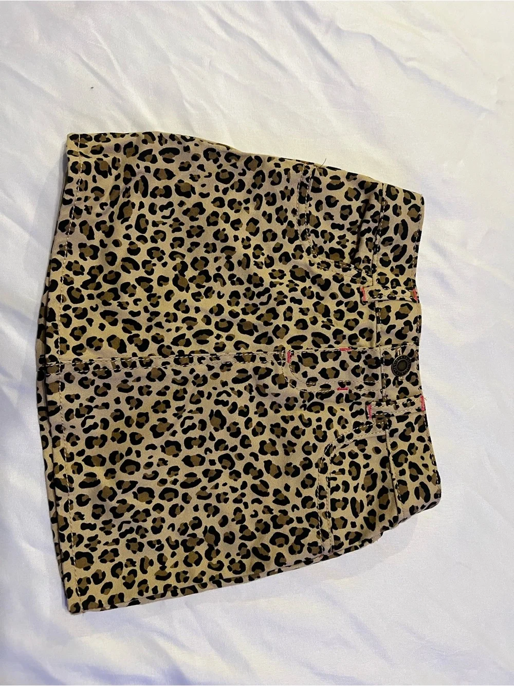 Justice Leopard Print Mini Skirt in Tan and Black
