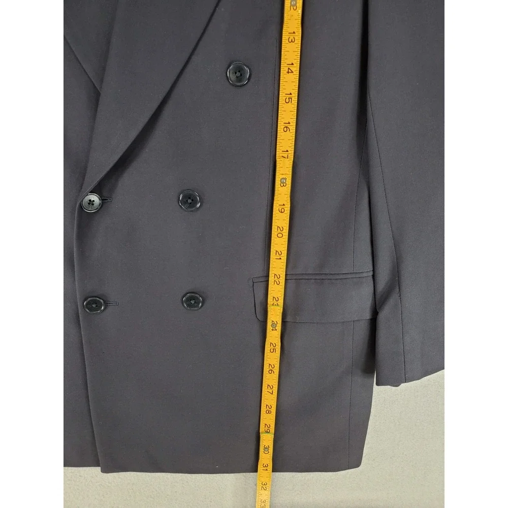 Vintage Gucci Black Sport‎ Suit Jacket 100% Wool double Breasted Men's 42 Chest