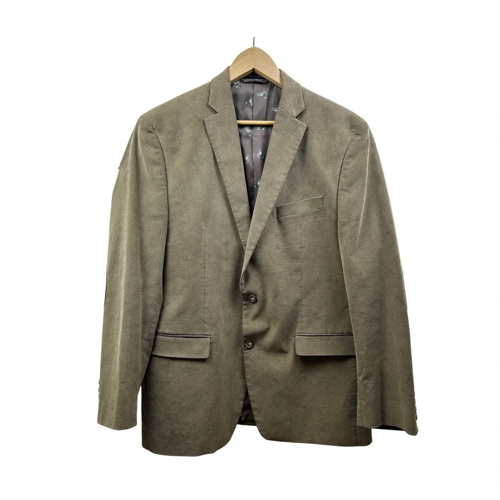 Lauren Ralph Lauren Corduroy Sport Coat Blazer Mens 44L‎ Brown Elbow Patches