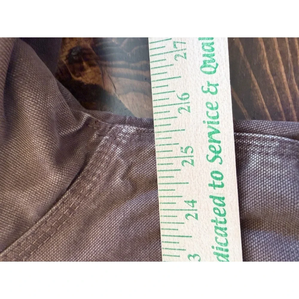 Berne Mens Brown Duck Canvas Sherpa Lined Hooded Work Jacket HJ626BB Large