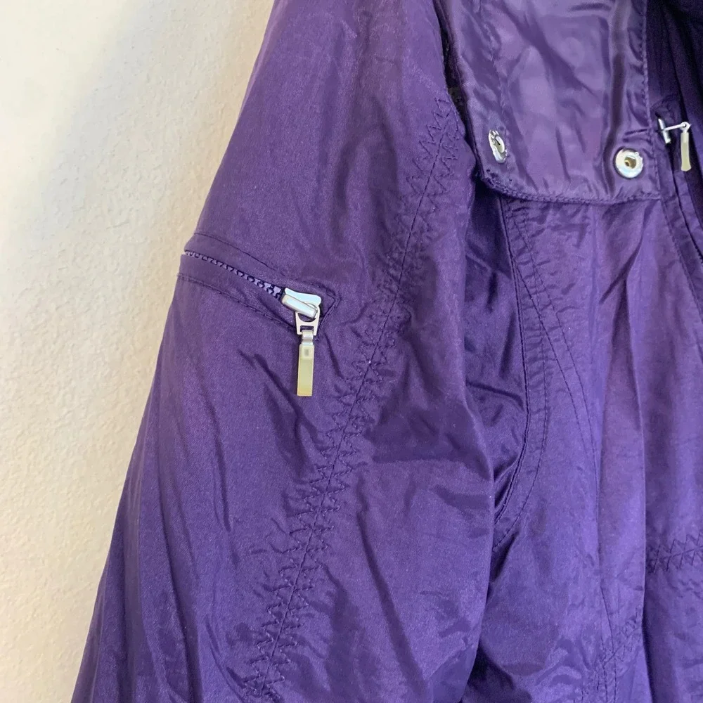 NILS Purple Hooded Ski Jacket Women's Size 12 Winter Coat Warm Puffer‎ Outerwear