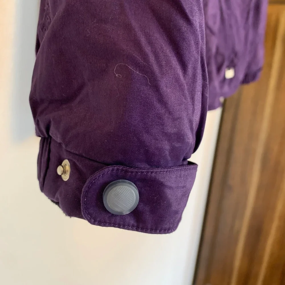 NILS Purple Hooded Ski Jacket Women's Size 12 Winter Coat Warm Puffer‎ Outerwear