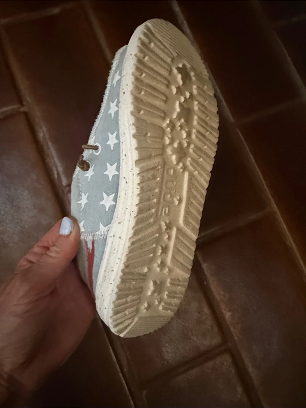 Hey Dude insole slip blue