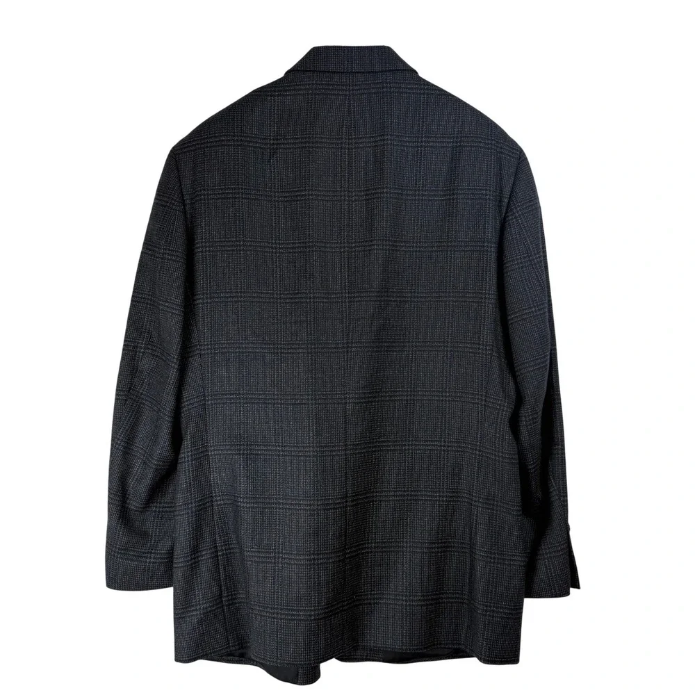 Vintage Gianfranco Ruffini Mens 42R Grey Glen Plaid Blazer‎ Sport Coat