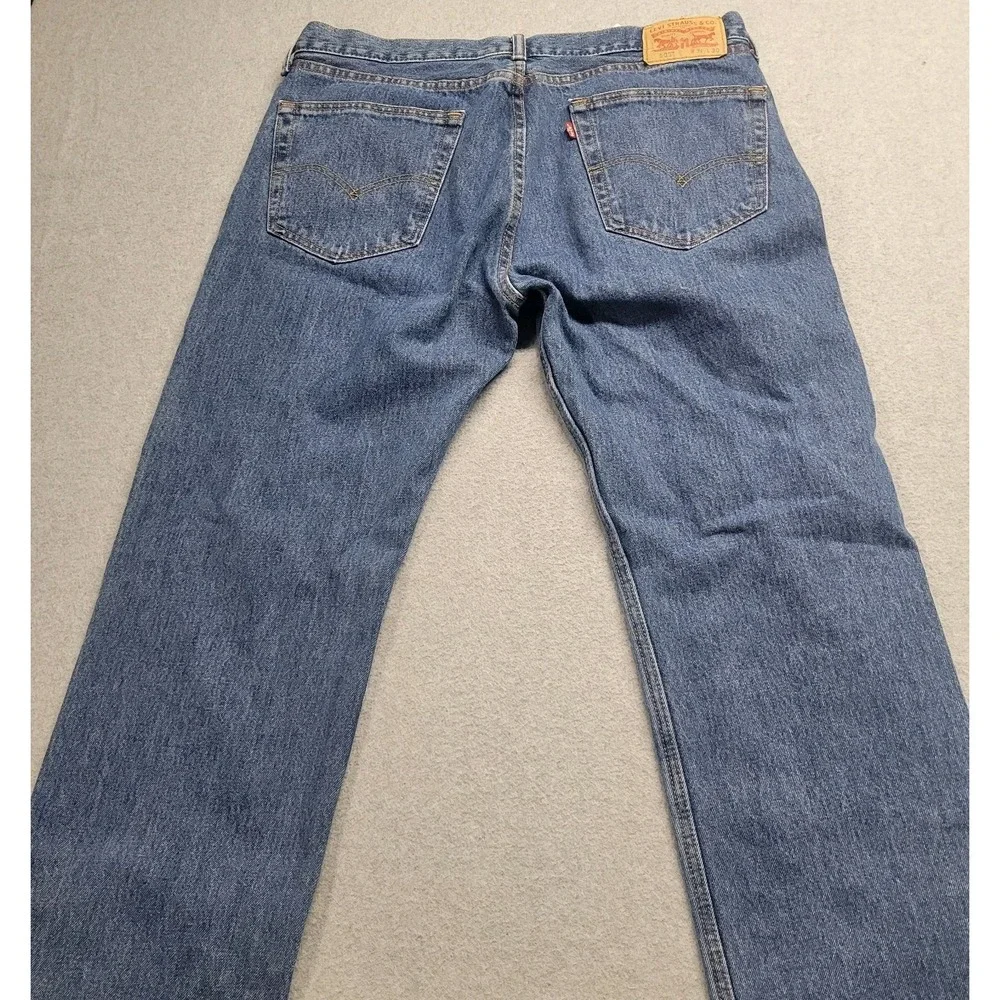 Levi's 505 Regular Fit Straight Leg Blue Denim Jeans Mens Size 36x30