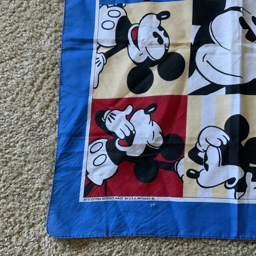 Vintage Walt Disney Woronowicz South River NJ Mickey Mouse Bandana USA RN #16463
