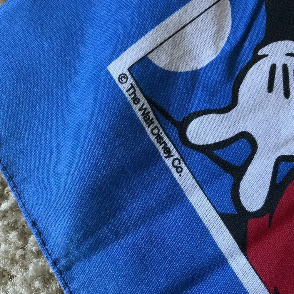 Vintage Walt Disney Woronowicz South River NJ Mickey Mouse Bandana USA RN #16463